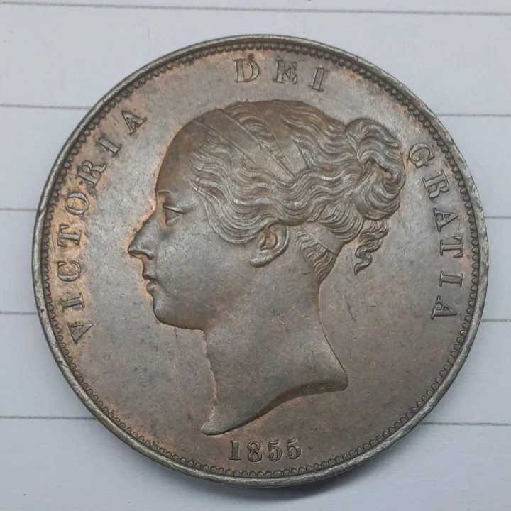 An 1855 Queen Victoria young head penny that passed through our hands.