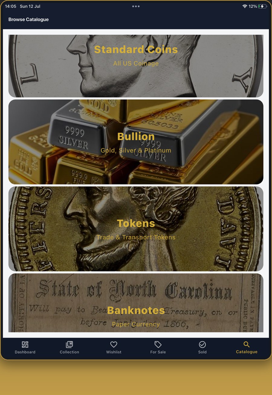 NumisTrack coin catalogue