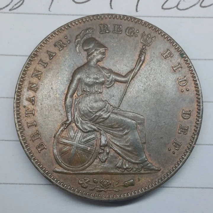 1855 Young Head Penny, reverse